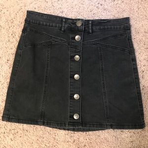 Black Denim Skirt